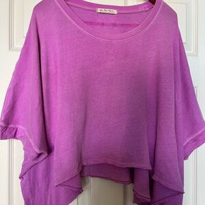 We The Free Lavender Cropped Boxy Tee